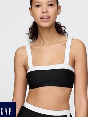 BNWT GAP Colorblock Bathing Suit Top Bralette - Black/White